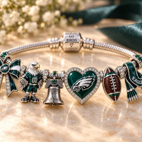 Philadelphia Football Fan Charm Bracelet - Charm Detail