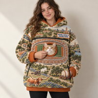 Austin Aerial Stadium Cat Pouch Hoodie