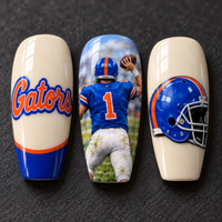 Gainesville Football Fan Press On Nails