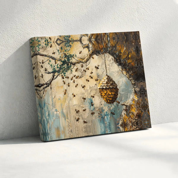 Honey Beehive printable wall art digital download