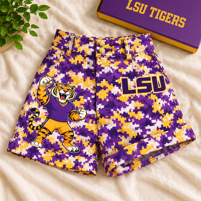 Baton Rouge Digital Camo Cuffed Shorts