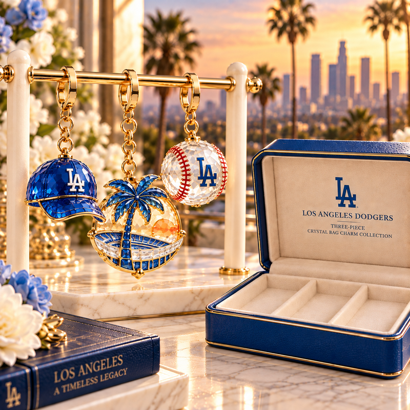 Los Angeles Baseball Fan Bag Charm Set