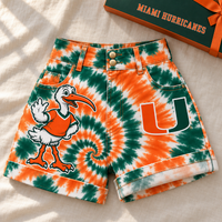 Miami Tie-Dye Spiral Cuffed Shorts