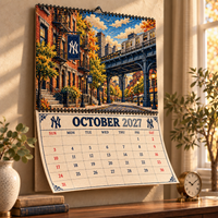 New York Baseball Fan 2027 Wall Calendar