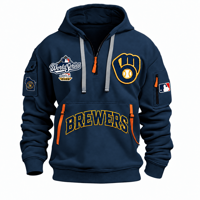 Milwaukee Baseball Half Zip Hoodie