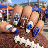Gainesville Football Fan Press On Nails