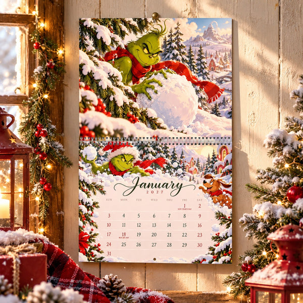 A Year of Mischief 2027 Wall Calendar - Mockup