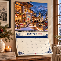 Ski Lodge Christmas 2027 Wall Calendar