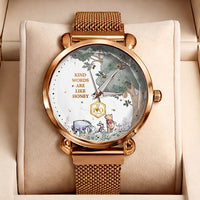 Woodland Honey Bear Mesh Quartz Watch