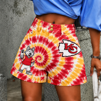 Kansas City Tie-Dye Spiral Cuffed Shorts