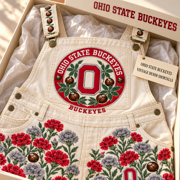 Columbus Carnation Shortalls - Detail