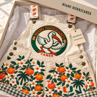 Miami Orange Blossom Shortalls