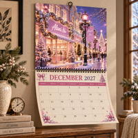 Pink Glam Christmas 2027 Wall Calendar