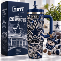 Dallas Football Fan Rhinestone 40oz Tumbler