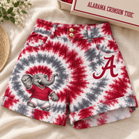 Tuscaloosa Tie-Dye Spiral Cuffed Shorts
