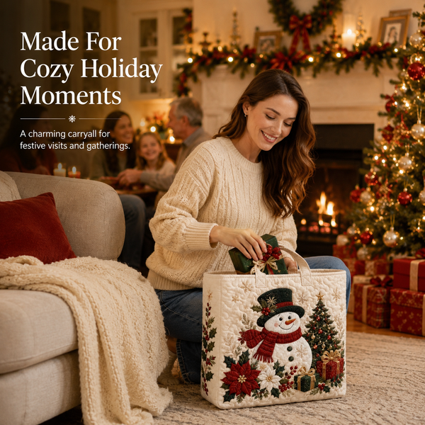 Christmas Quilted Tote Bag